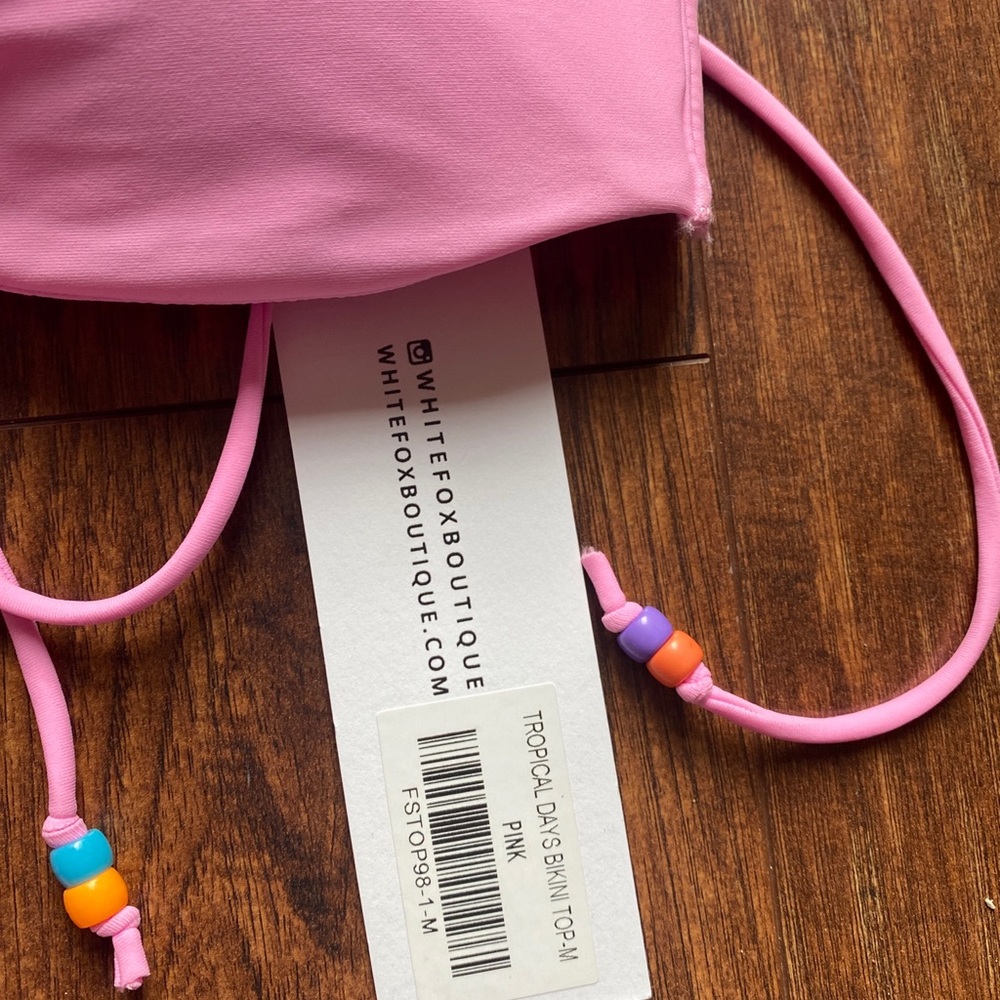 White Fox Boutique Tropical Days  Pink Bikini  Size M